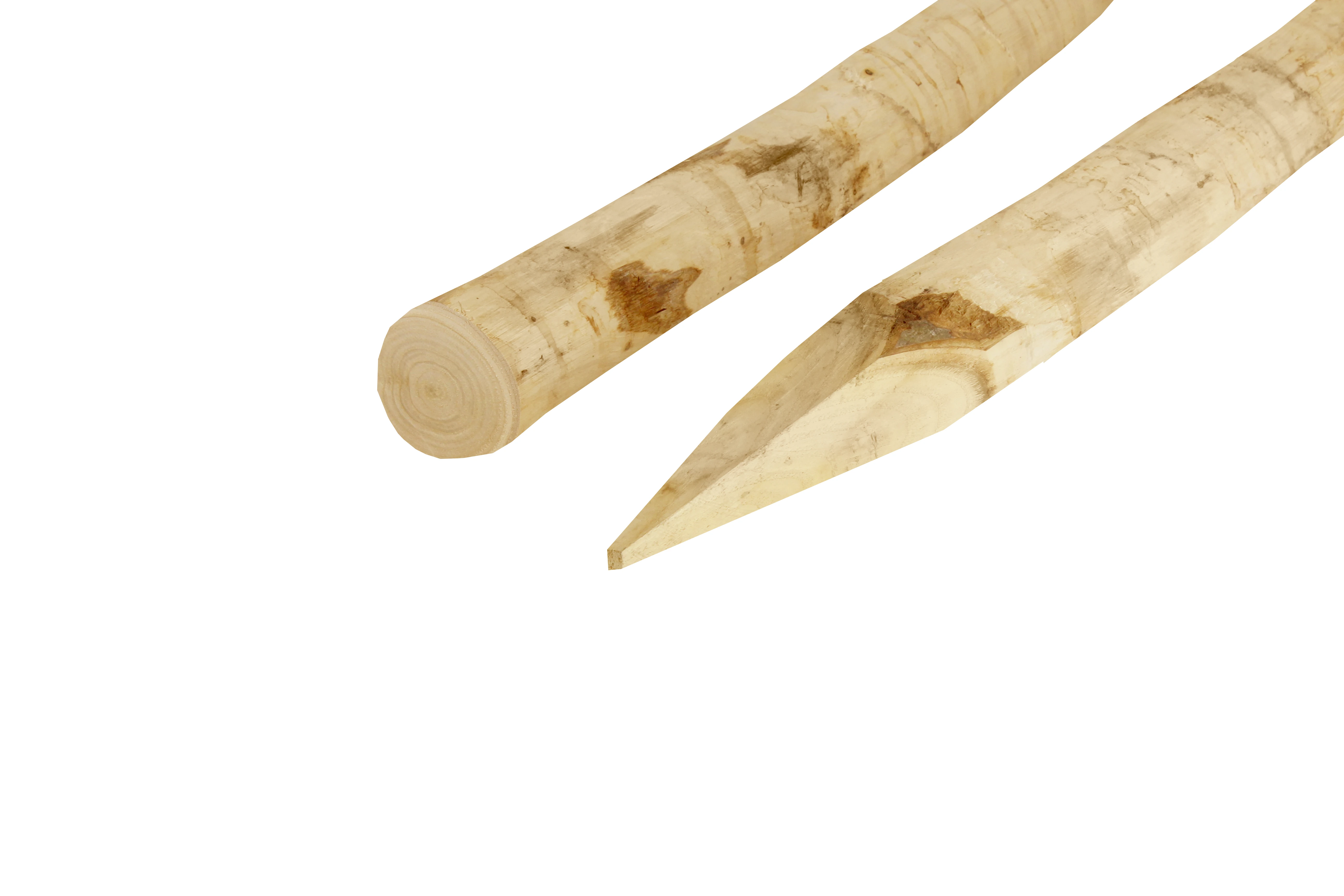 Kastanje Paal Ø 6/8 cm (60-80 mm) Geschild - Lengte 250 cm - Afbeelding 1